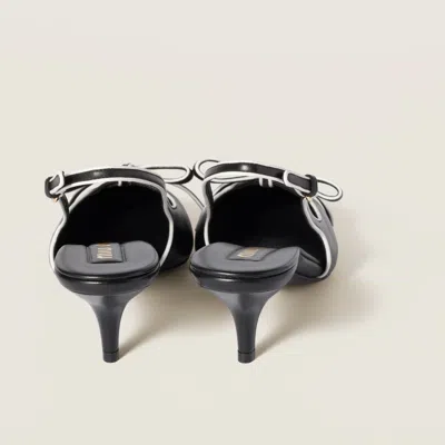 Miu Miu Nappa Leather Bow Slingback Pumps In Multi
