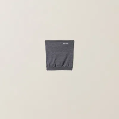 Miu Miu Wool Top In Gray
