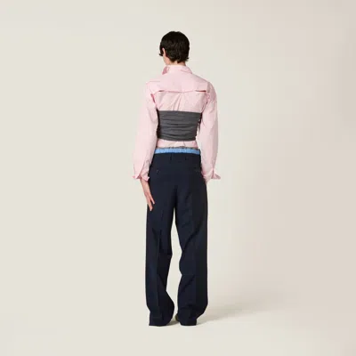 Miu Miu Wool Top In Gray