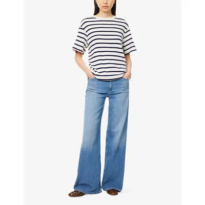 Citizen Of Humanity Citizens Of Humanity Goldie Stripe Relaxed Fit T-shirt In Azure Stripe