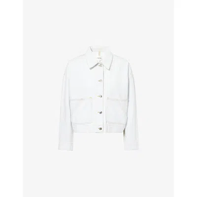 Frame Womens Field Boxy-fit Denim Jacket Trinity Xl