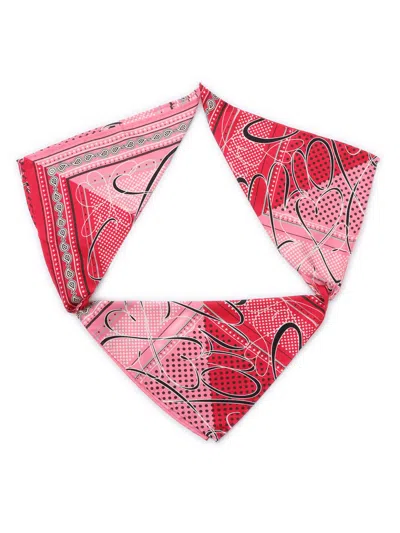 Faliero Sarti Vibrant Silk Scarf With Playful Triangular Design