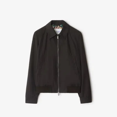 Burberry Harrington Spread Collar Shirt Jacket In Black