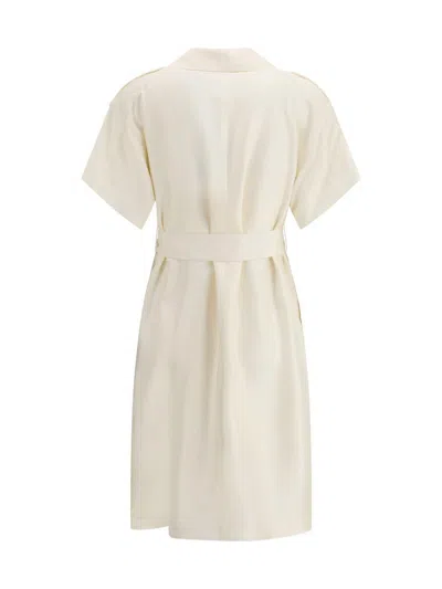 Burberry Waist Belted Short Sleeves Epaulettes Lapels