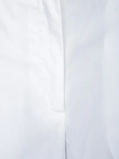 Msgm White Cotton Wide-leg Pants