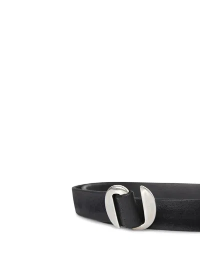 Orciani Suede Double Belt In Black In Black