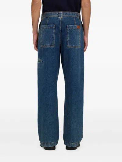 Ferragamo Pantalones Work In Blue