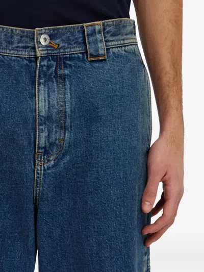 Ferragamo Pantalones Work In Blue