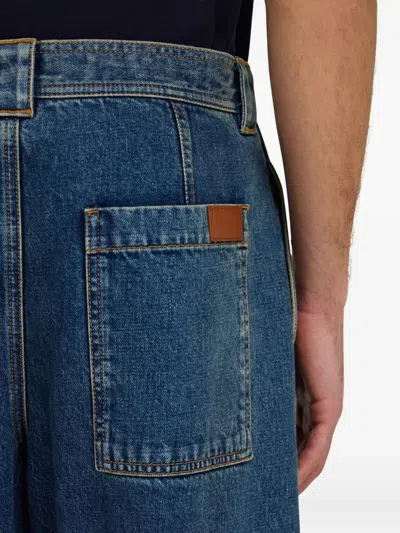 Ferragamo Pantalones Work In Blue