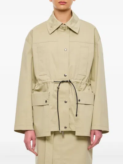 Halfboy Biege Parka With Drawstring Waist