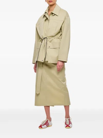 Halfboy Biege Parka With Drawstring Waist