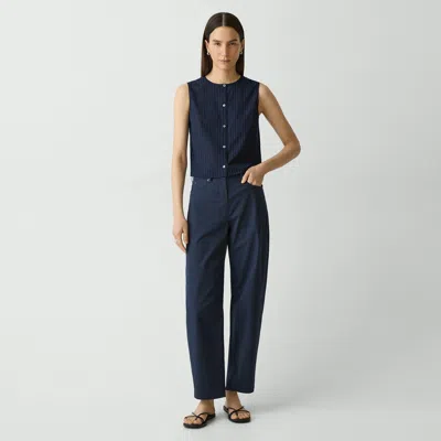 Theory Barrel Pant In Cotton Twill