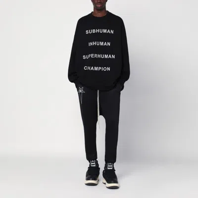 Champion X Rick Owens Black Prisoner Drawstring Joggers