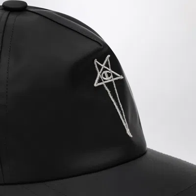 Champion X Rick Owens Black Baseball Cap In Nylon