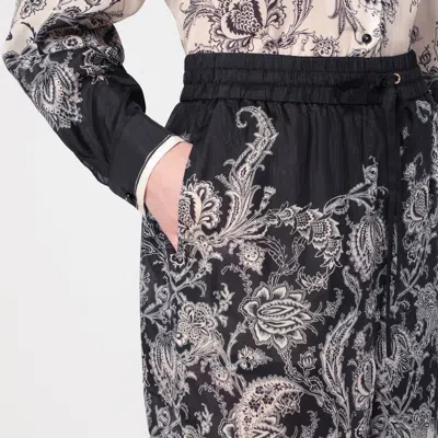 Zimmermann Relaxed Floral Print Trousers With Elasticated Waistband