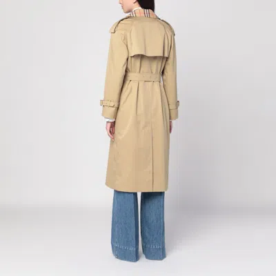 Burberry Castleford Double-breasted Trench With Check Collar