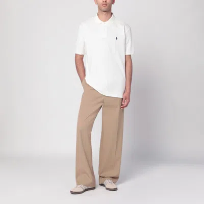 Polo Ralph Lauren Logo Embroidered Polo T-shirt In White
