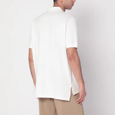 Polo Ralph Lauren Logo Embroidered Polo T-shirt In White