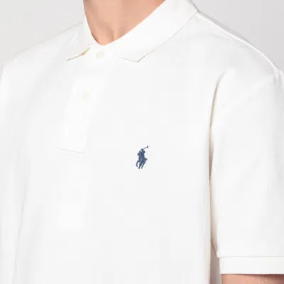 Polo Ralph Lauren Logo Embroidered Polo T-shirt In White