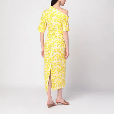 Bernadette Bowery One-shoulder Floral-print Stretch-cotton Midi Dress