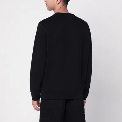 Polo Ralph Lauren Black Crewneck Sweatshirt With Pony Embroidery In Cotton Blend Man