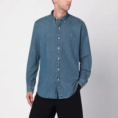 Polo Ralph Lauren Denim Sport Shirt In Blue