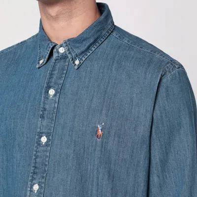 Polo Ralph Lauren Denim Sport Shirt In Blue