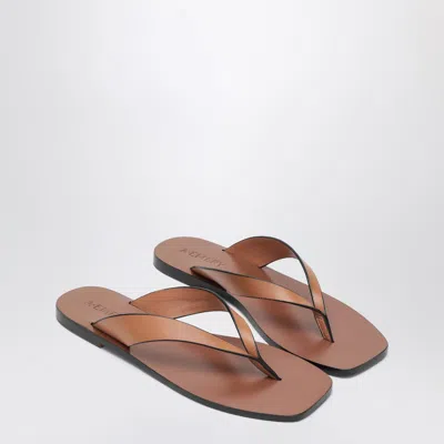 A.emery The Kinto Sandals Brown In Leather