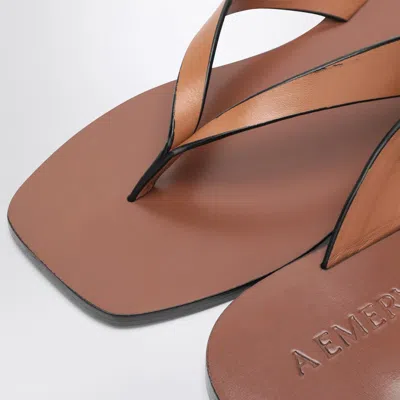 A.emery The Kinto Sandals Brown In Leather