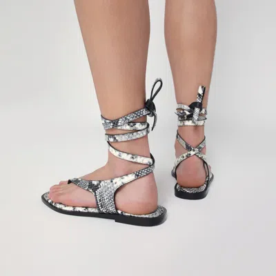 A.emery The Heidi Sandals Snake-effect In Leather