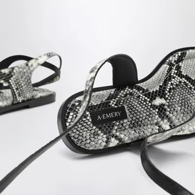 A.emery The Heidi Sandals Snake-effect In Leather