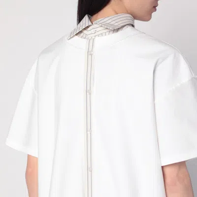 Maison Margiela White Reversed Shirt T-shirt In White