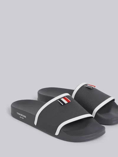 Thom Browne Molded Pool Slides In Black