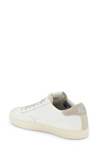 P448 John Perforated Leather Sneakers In White