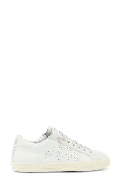 P448 John Perforated Leather Sneakers In White