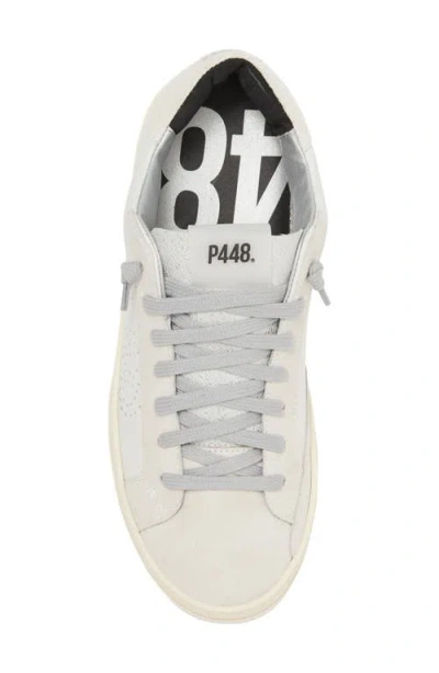 P448 John Perforated Leather Sneakers In White