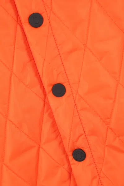 Dsquared2 Logo-patch Quilted Jacket In Orange