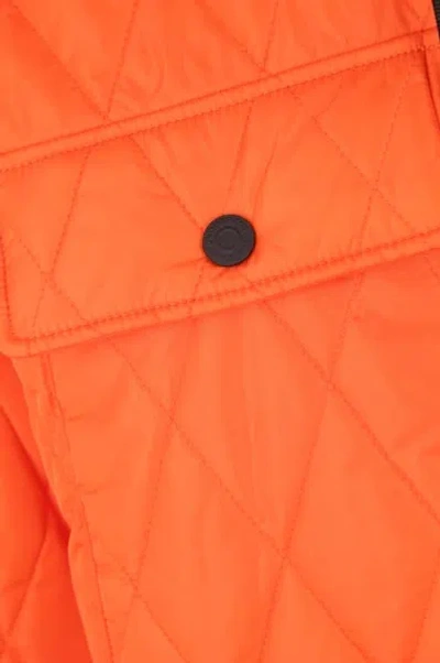 Dsquared2 Logo-patch Quilted Jacket In Orange