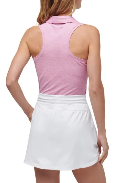 Travismathew Featherweight Active Polo Tank In Pink