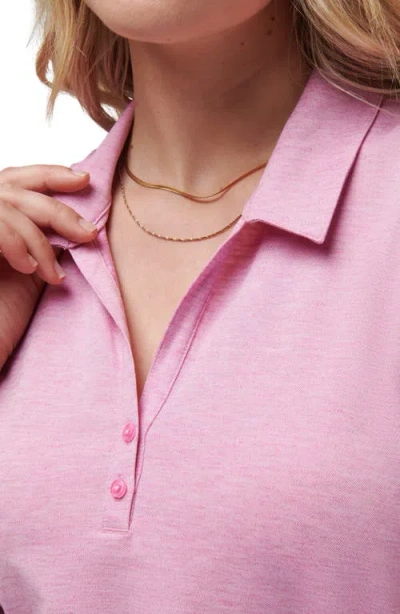 Travismathew Featherweight Active Polo Tank In Pink