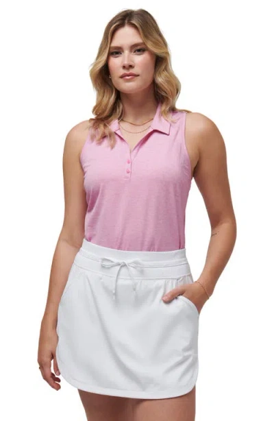 Travismathew Featherweight Active Polo Tank In Pink