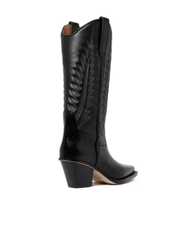 Paris Texas Black Calf Leather Boots
