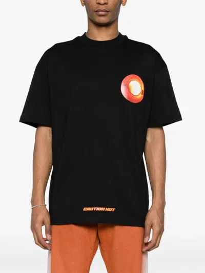 Msgm Graphic-print Cotton T-shirt In Black
