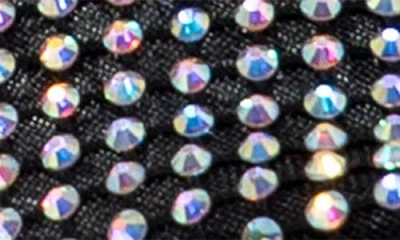 Chase & Chloe Chase And Chloe Rhinestone Mesh Ankle Tie Flats