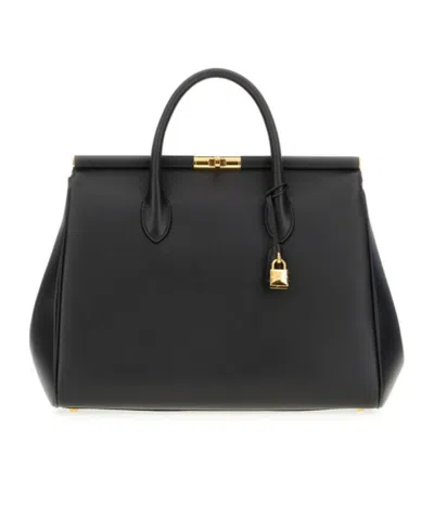 Dolce & Gabbana Sicily Tote Bag In Black