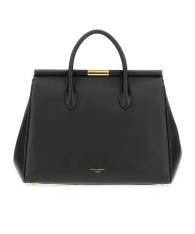 Dolce & Gabbana Sicily Tote Bag In Black