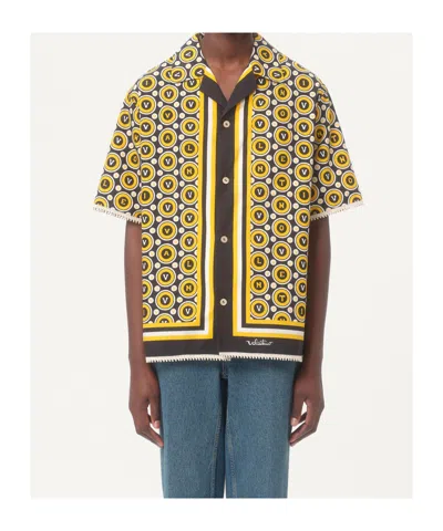 Valentino Bowling Shirt With Bulles Royales Print In Multi