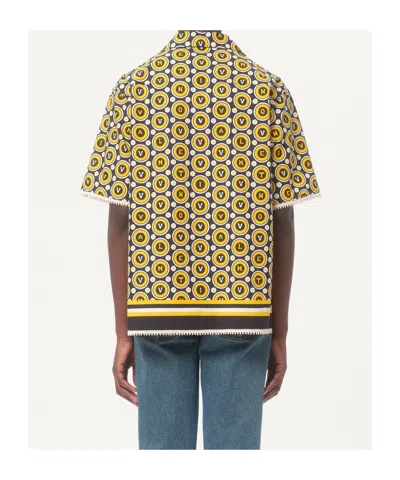 Valentino Bowling Shirt With Bulles Royales Print In Multi