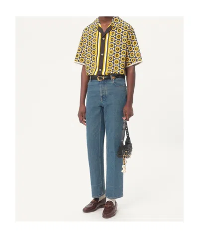 Valentino Bowling Shirt With Bulles Royales Print In Multi