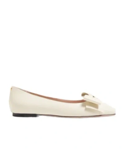 Valentino Leather Ballerinas Featuring Bow Detail